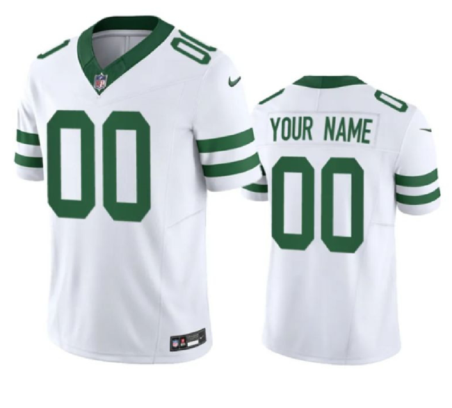 Men's New York Jets Customized White F.U.S.E. Throwback Vapor Untouchable Limited Football Stitched Jersey (Check description if you want Women or Youth size)